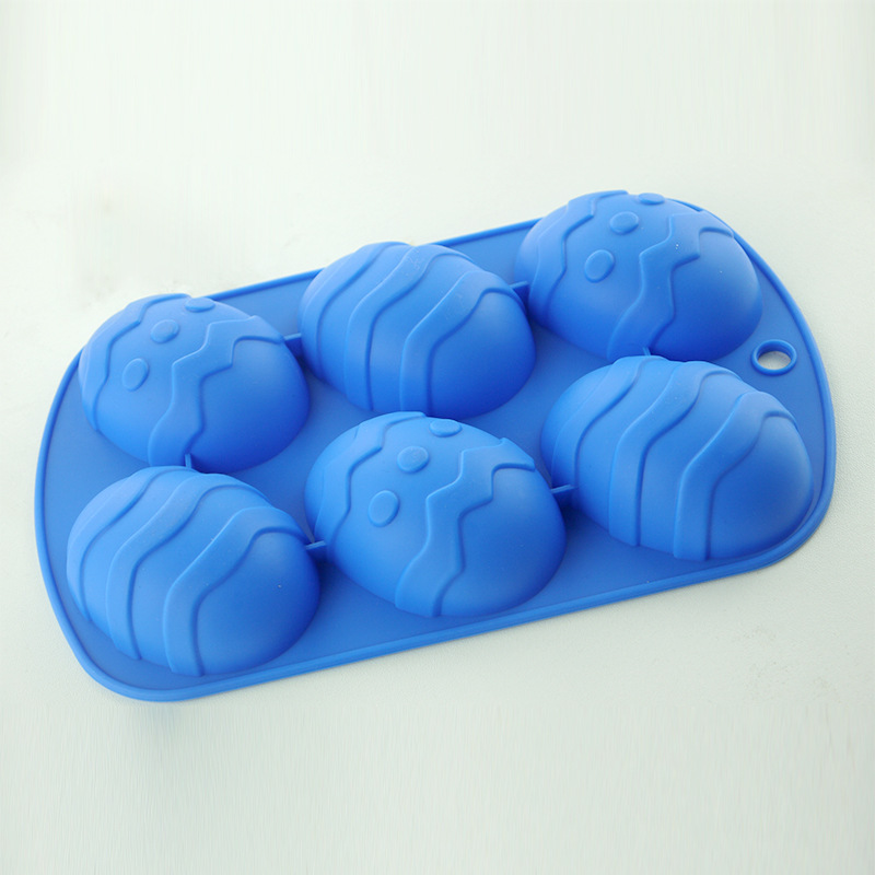 Easter Egg Silicone Mold – 6-Cavity Non-Stick Tray for Chocolate, Candy, Ice, Soap