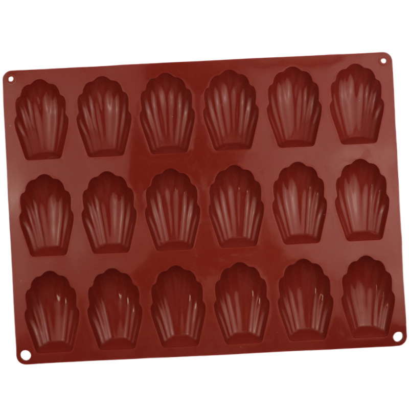 Shell Shape Silicone Mold – 18-Cavity Non-Stick Madeleine Cake and Soap Tray