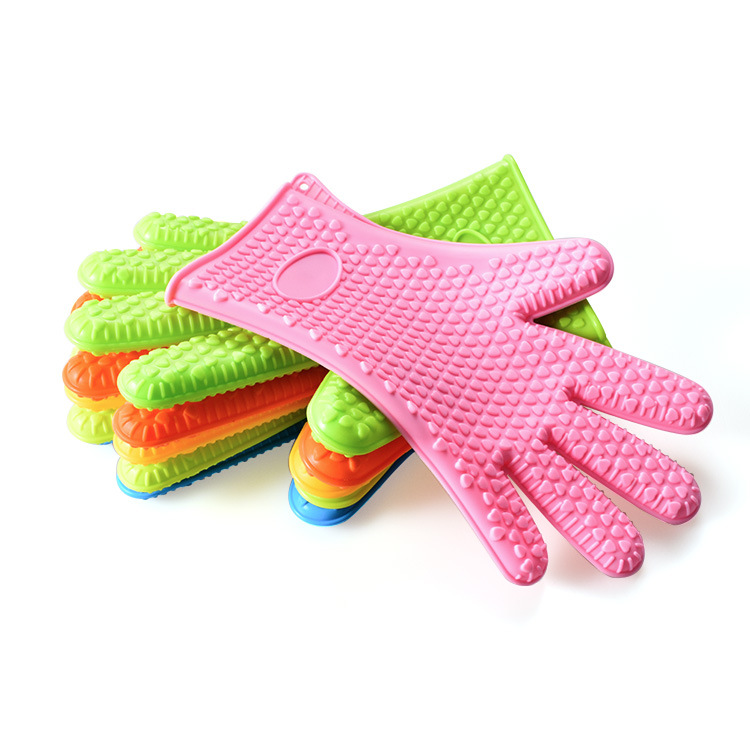 Heat Resistant Silicone Oven Glove – Non-Slip, Waterproof, Food Grade BBQ Mitt