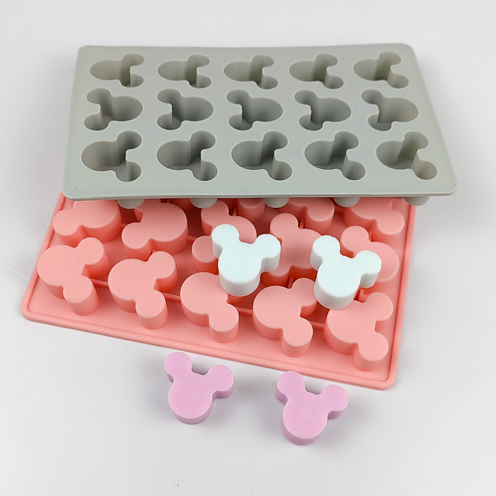 Mickey Mouse Silicone Ice Cube Molds - Set of 2 (Pink & Grey)