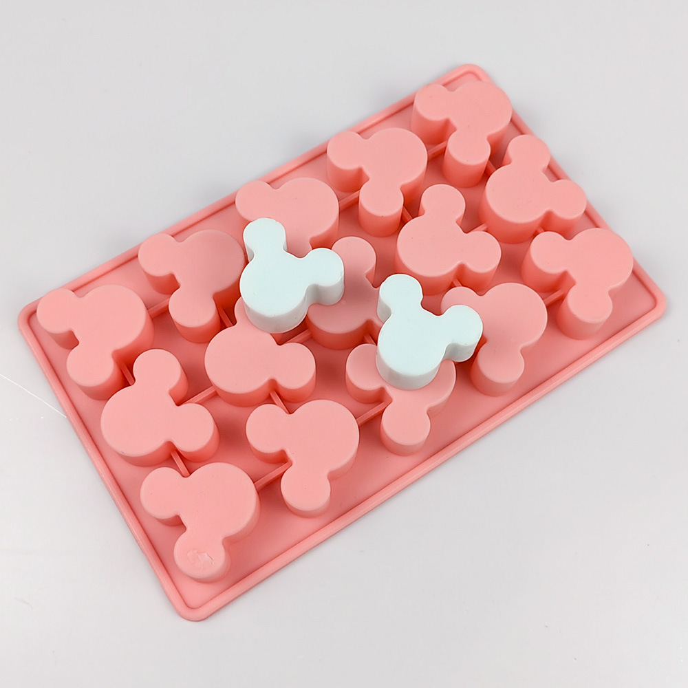 Mickey Mouse Silicone Ice Cube Molds - Set of 2 (Pink & Grey)