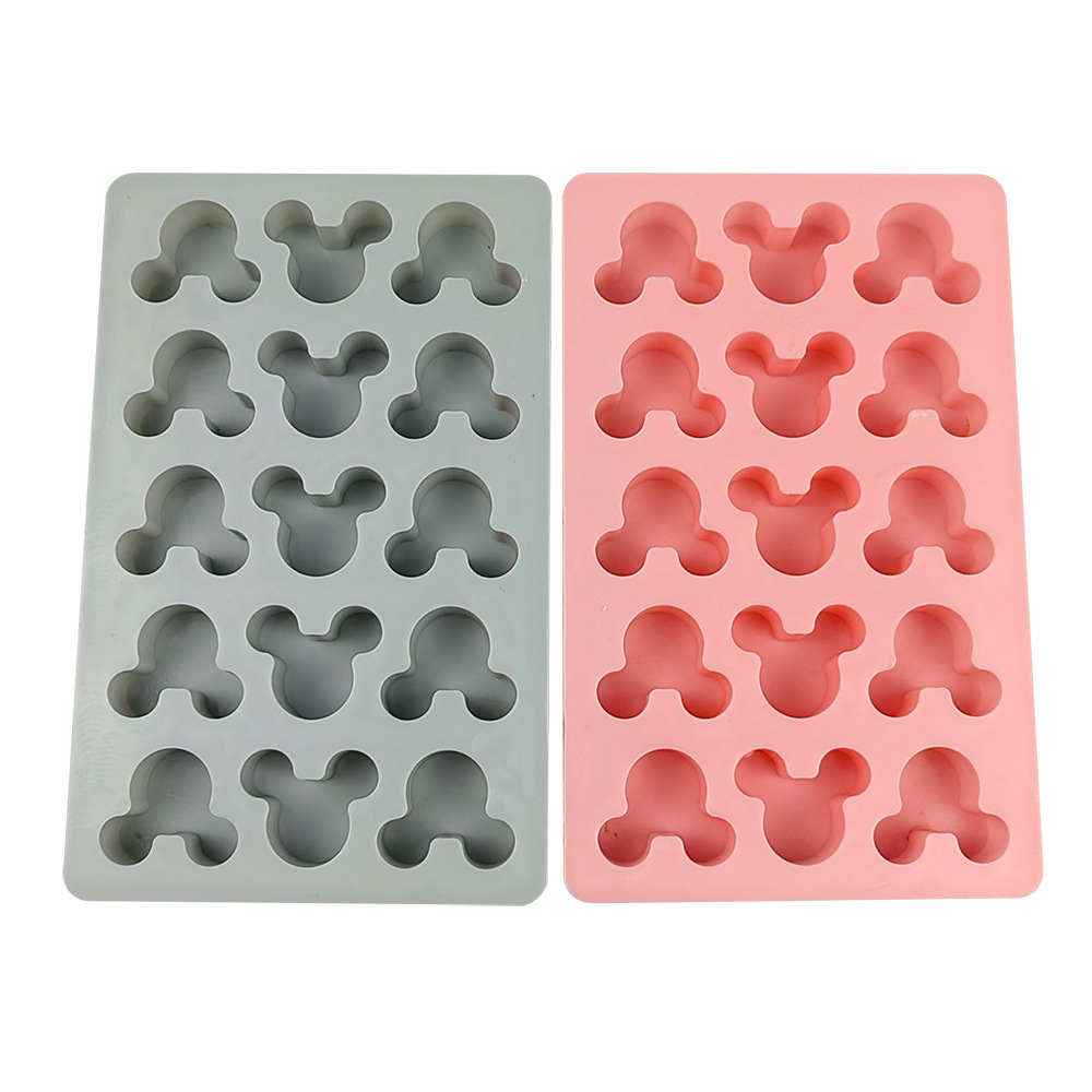 Mickey Mouse Silicone Ice Cube Molds - Set of 2 (Pink & Grey)