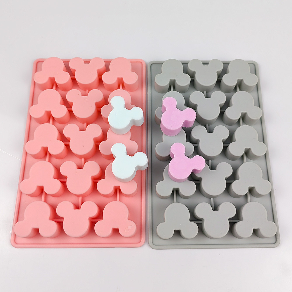 Mickey Mouse Silicone Ice Cube Molds - Set of 2 (Pink & Grey)