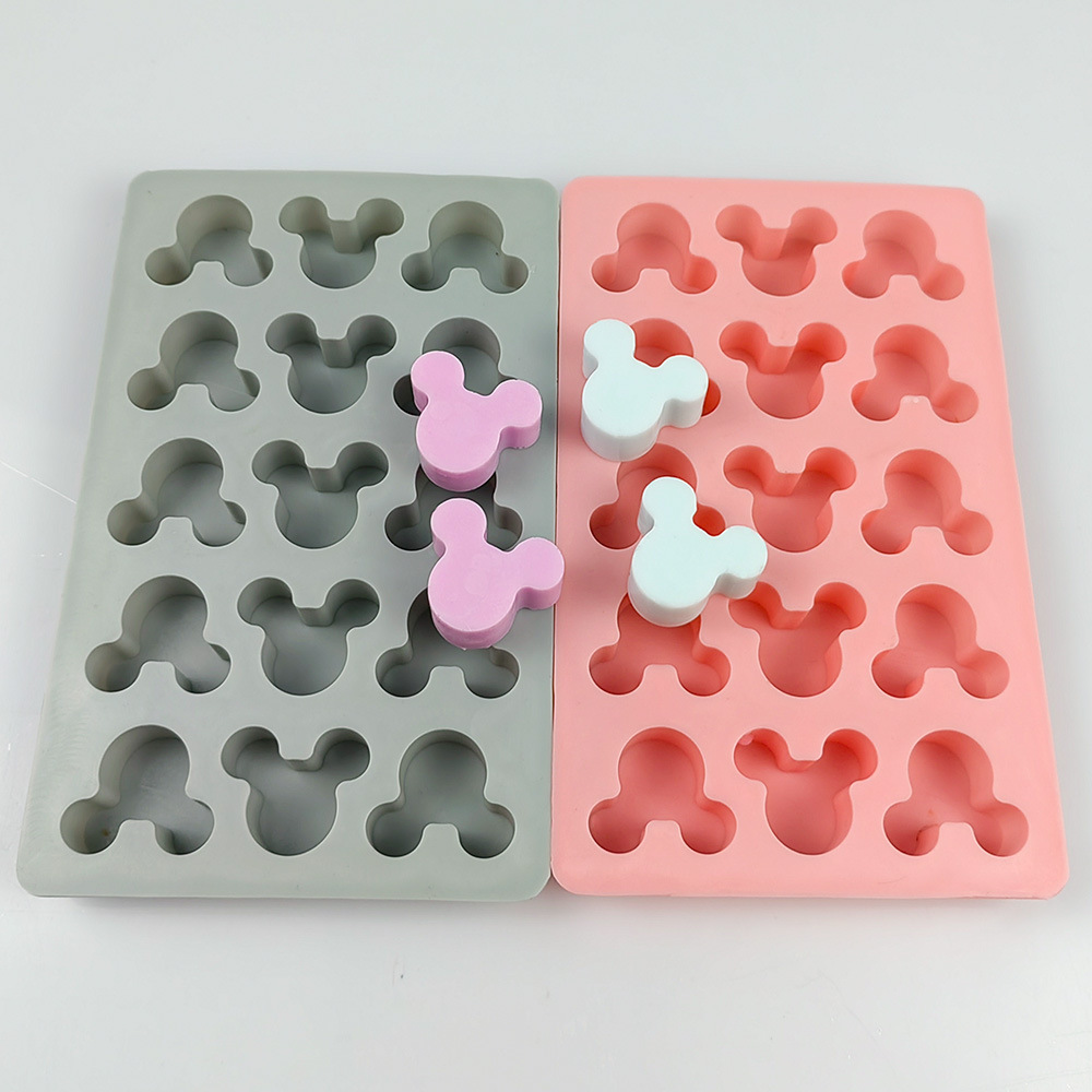 Mickey Mouse Silicone Ice Cube Molds - Set of 2 (Pink & Grey)