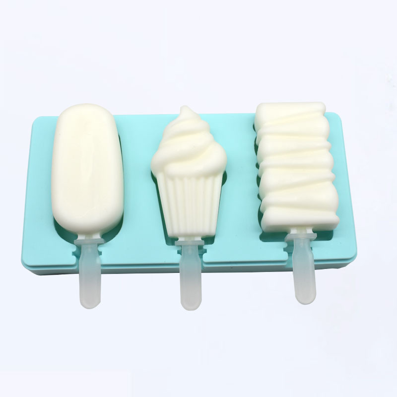 Silicone Ice Cream Mold Set – Reusable DIY Popsicle Maker Trays with Fun Cartoon Shapes