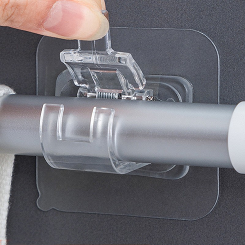 Self-Adhesive Wall Mounted Mop and Broom Holder Clip – No-Drill Organizer Hook for Home & Garage