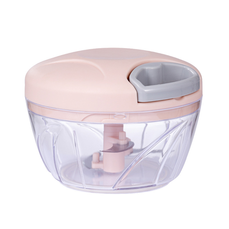 Manual Hand-Pull Food Chopper with Stainless Steel Blades – Vegetable & Fruit Cutter