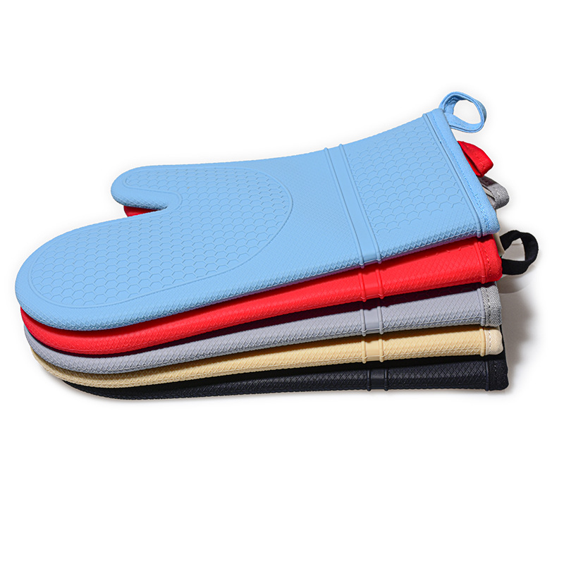 Heat Resistant Silicone Oven Mitts – Non-Slip Kitchen Gloves for Baking & BBQ