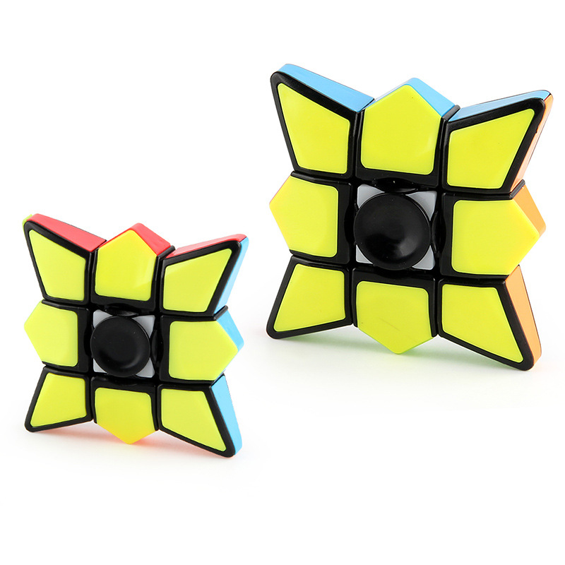 Star Shape Magic Cube Spinner – 2-in-1 Puzzle Fidget Toy for Kids & Adults