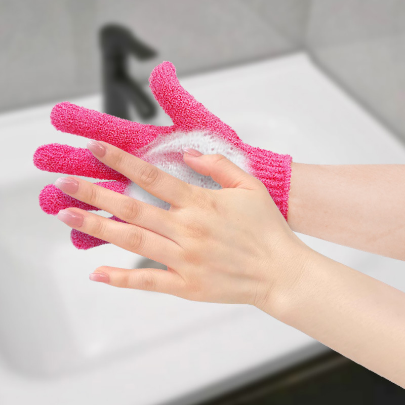 Exfoliating Bath Gloves – Body Scrub Shower Gloves for Deep Cleansing & Skin Smoothing