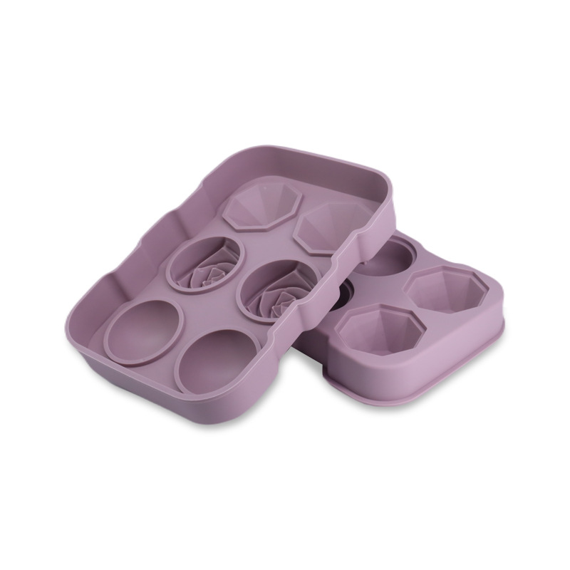 Silicone Ice Ball Mold Tray with Funnel – 6-Cavity Round Sphere Maker for Whiskey, Cocktails & Drinks