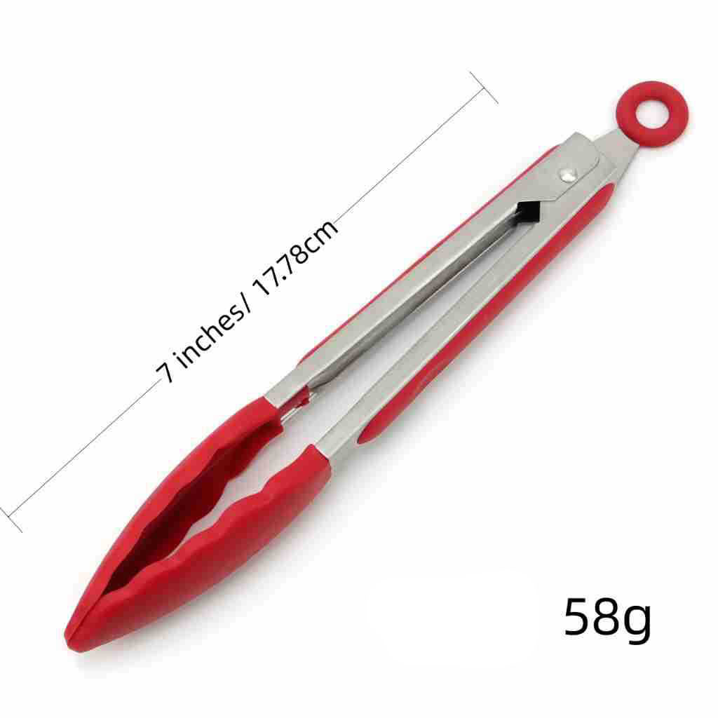 3-Piece Stainless Steel Silicone Kitchen Tongs Set – Non-Slip, Heat-Resistant Cooking & BBQ Tongs