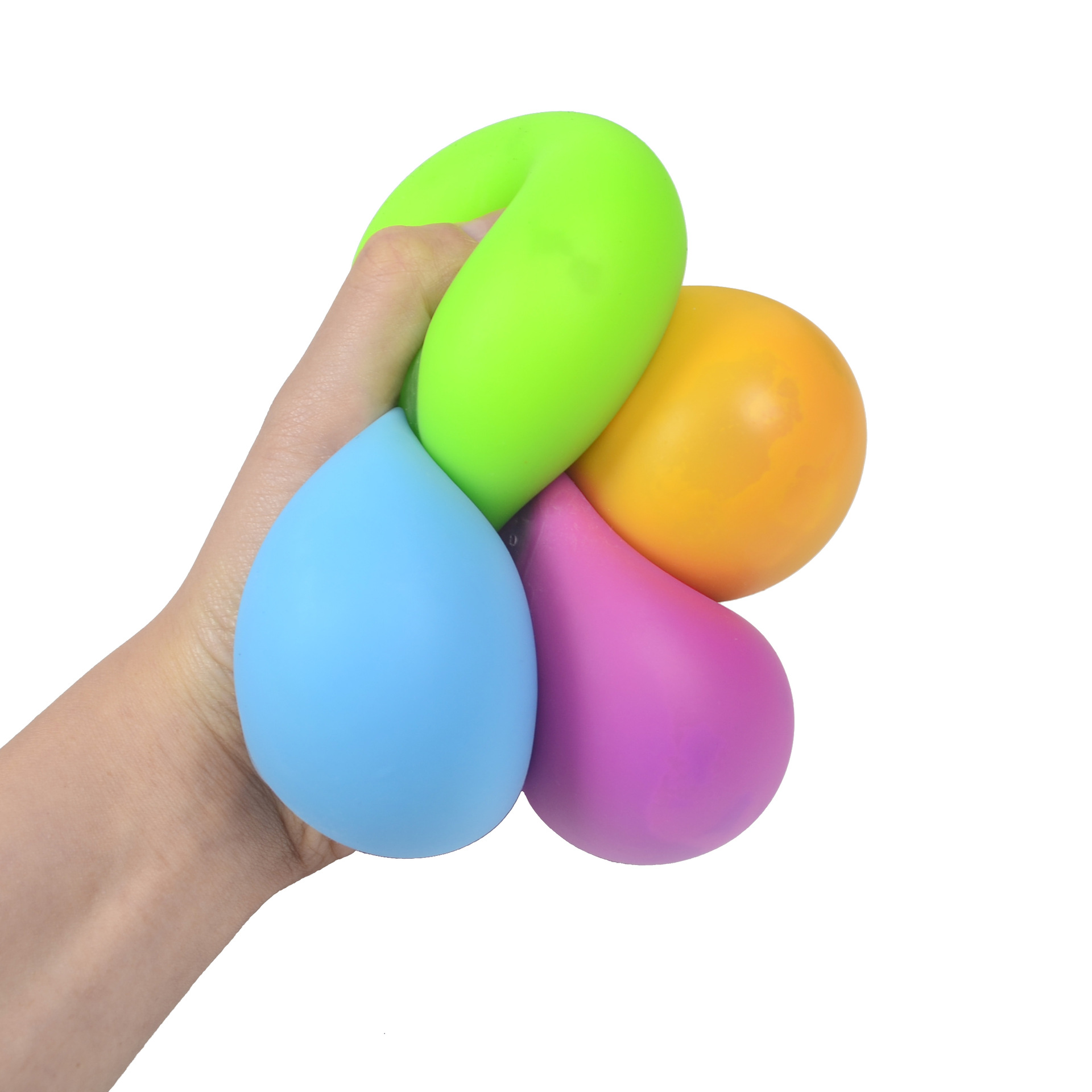 Colorful Stress Relief Ball – 4-in-1 Squeeze Toy for Anxiety and Focus