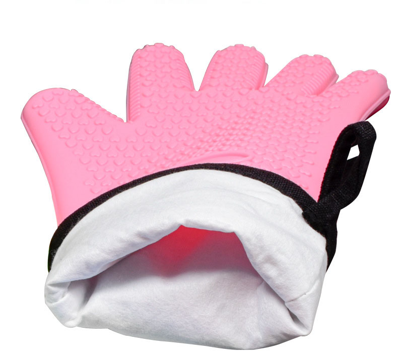Extended Silicone Oven Glove – Heat Resistant BBQ Mitt with Non-Slip Grip & Fabric Cuff