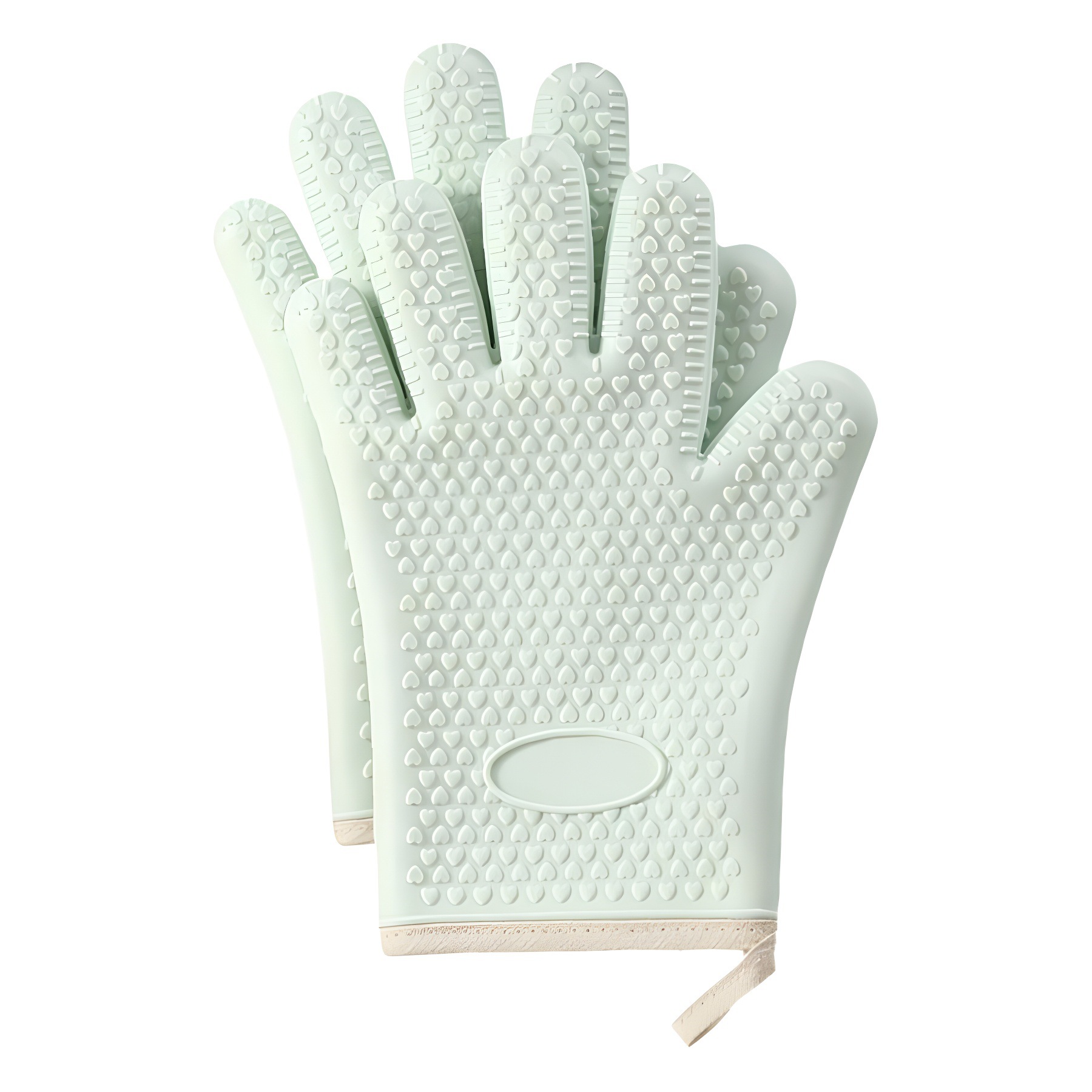 2-Pack Silicone Oven Mitts – Heat Resistant Non-Slip Cooking & Baking Gloves with Cotton Lining