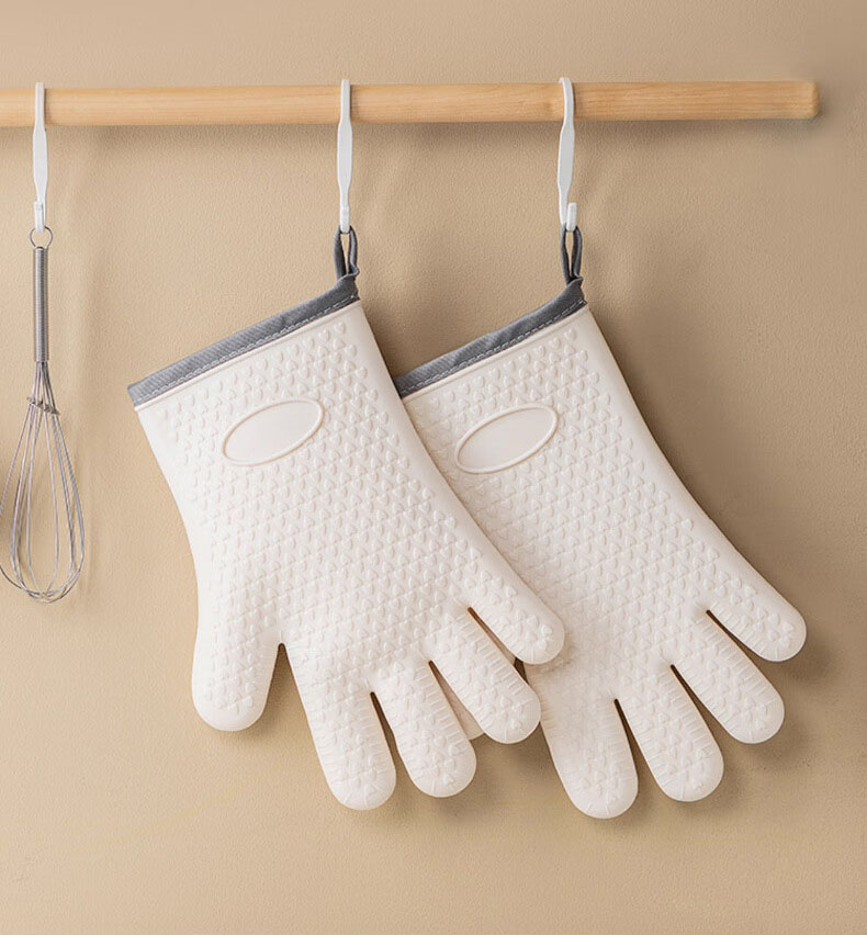 2-Pack Silicone Oven Mitts – Heat Resistant Non-Slip Cooking & Baking Gloves with Cotton Lining