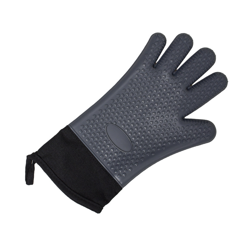 Silicone Heat Resistant Oven Gloves – Non-Slip Waterproof Cooking & BBQ Mitts with Cotton Lining