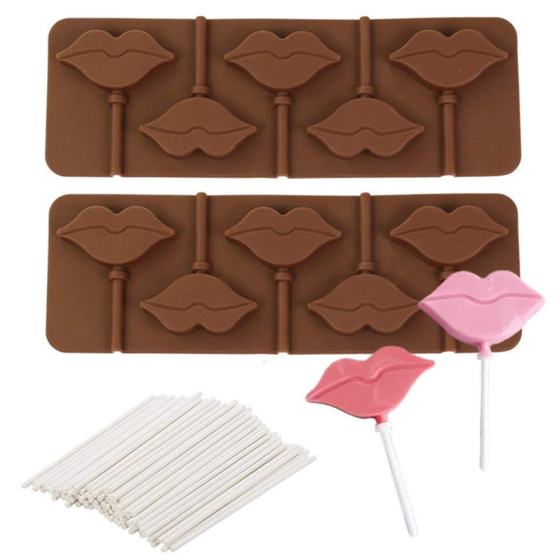 6-Cavity Swirl Lollipop Silicone Mold – Nonstick Candy & Chocolate Mould Tray