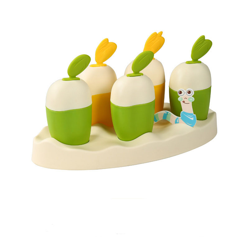 Reusable Kids Popsicle Molds – 4-Cavity Ice Pop Maker Set with Animal Handles
