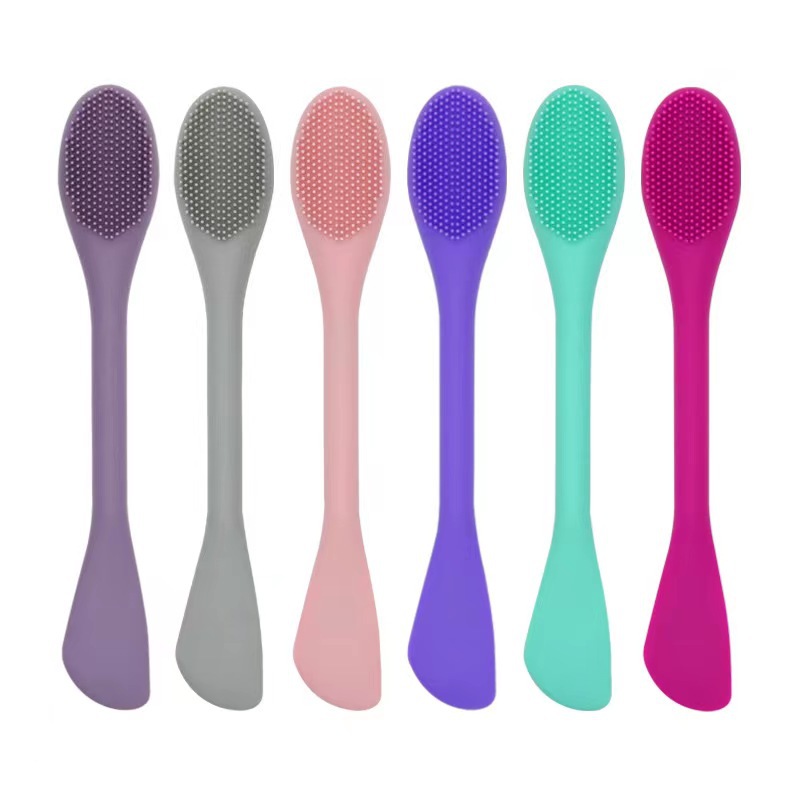 Silicone Face Mask Brush Set – Dual-Ended Applicator for Mud Masks, Creams & Skincare