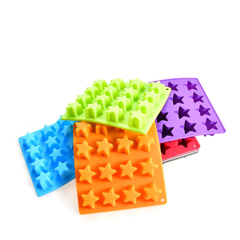 Star-Shaped Silicone Ice Cube Tray – Non-Stick Reusable Molds for Ice, Candy, Chocolate