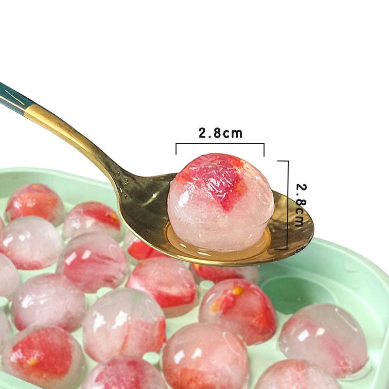 Silicone Round Ice Cube Tray – 24 Sphere Mold, BPA-Free, Stackable, Easy Release