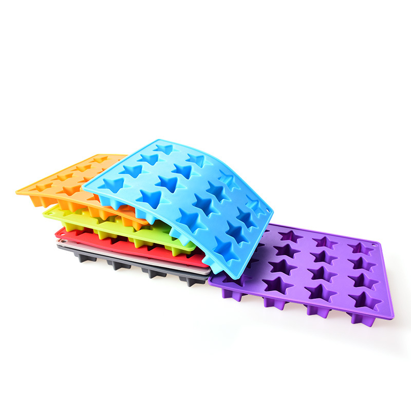 Star-Shaped Silicone Ice Cube Tray – Non-Stick Reusable Molds for Ice, Candy, Chocolate