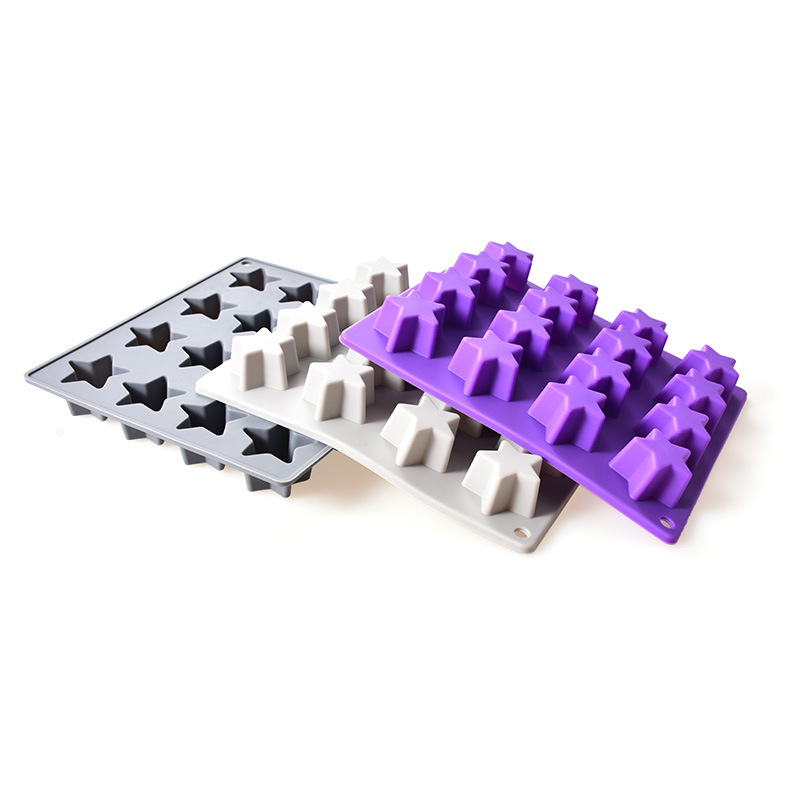 Star-Shaped Silicone Ice Cube Tray – Non-Stick Reusable Molds for Ice, Candy, Chocolate