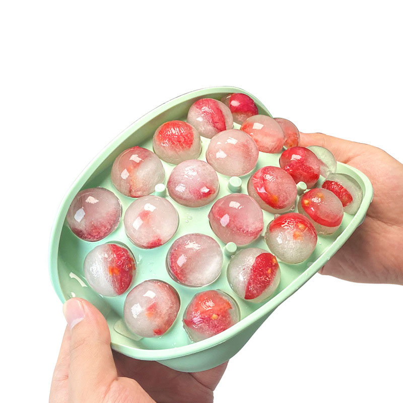 Silicone Round Ice Cube Tray – 24 Sphere Mold, BPA-Free, Stackable, Easy Release