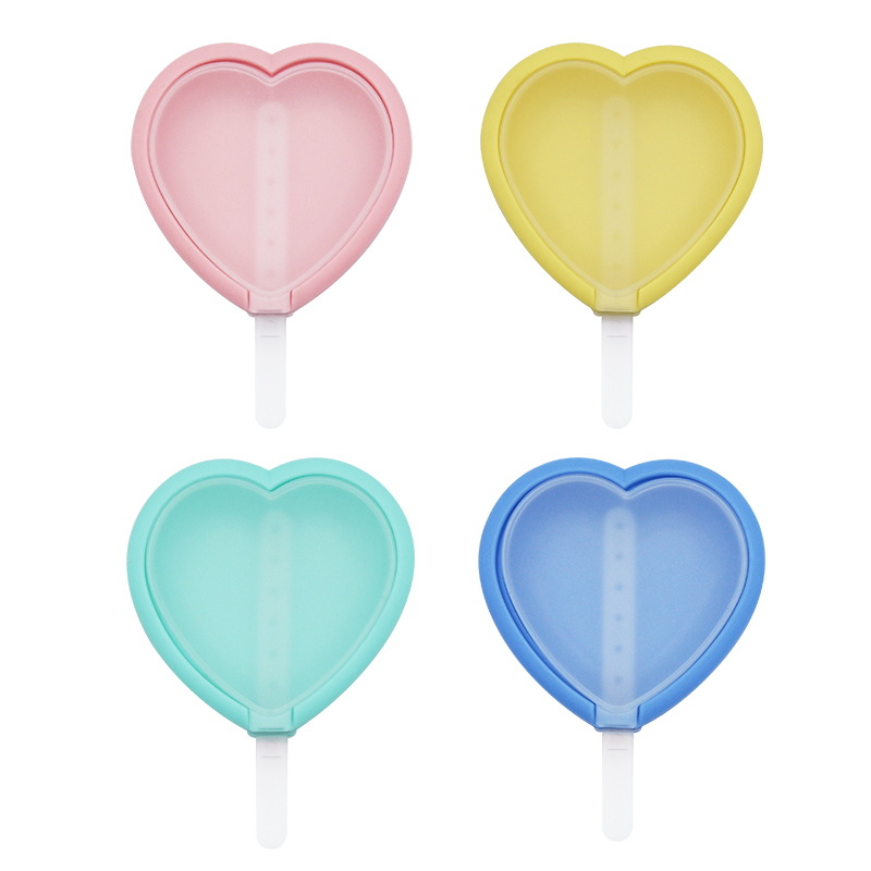 Heart-Shaped Silicone Popsicle Mold – Reusable Ice Cream Maker for Kids and DIY Treats