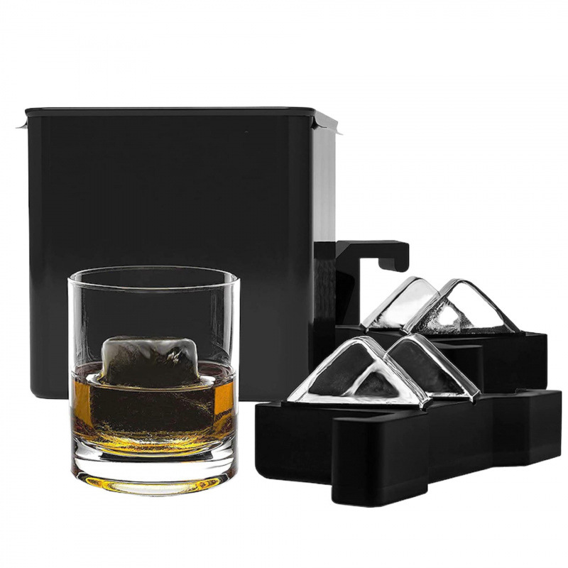 2-Inch Sphere Ice Ball Maker Mold with Insulated Base for Whiskey & Cocktails