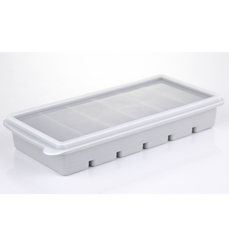 Silicone Large Ice Cube Tray with Lid – Easy-Release Rectangular Ice Mold
