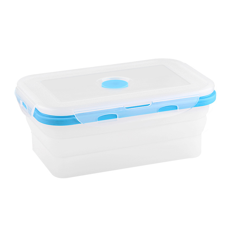Collapsible Silicone Food Storage Container with Airtight Lid – Leak-Proof Lunch Box
