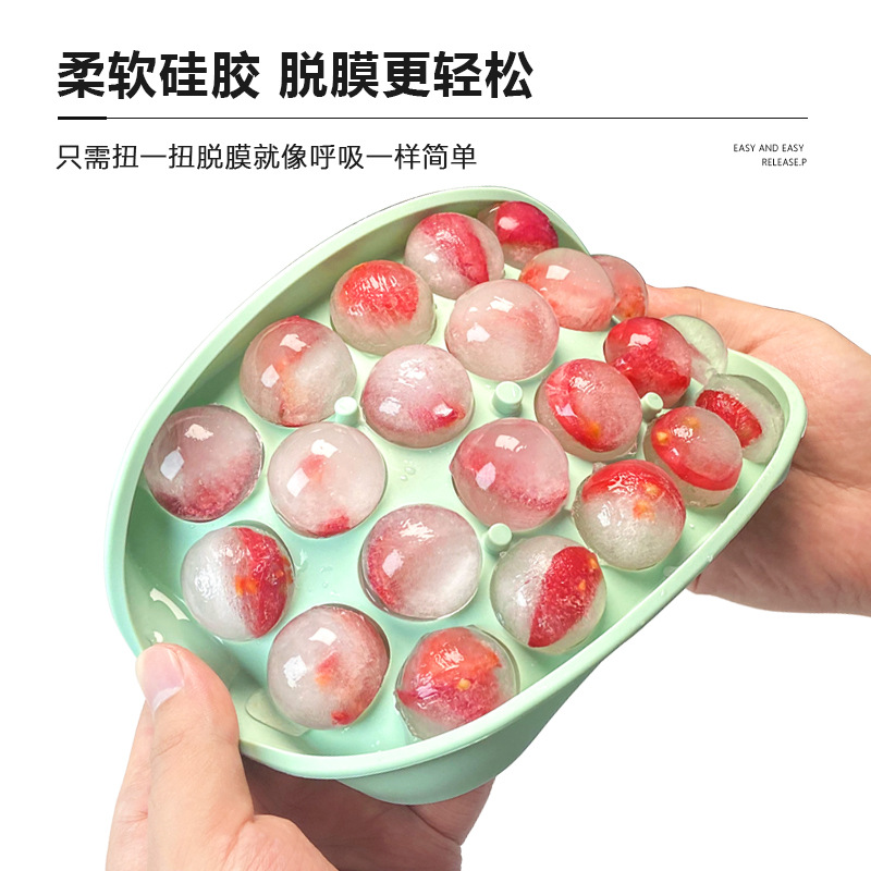 Silicone Ice Ball Tray Mold – 24-Cavity Round Ice Sphere Maker for Drinks & Cocktails