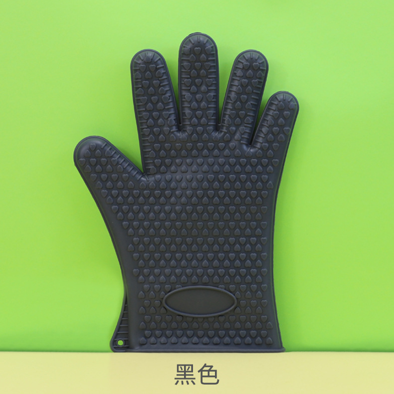 Silicone Heat Resistant Non-Slip Kitchen Glove – High-Temperature Oven Mitt for BBQ, Cooking & Baking