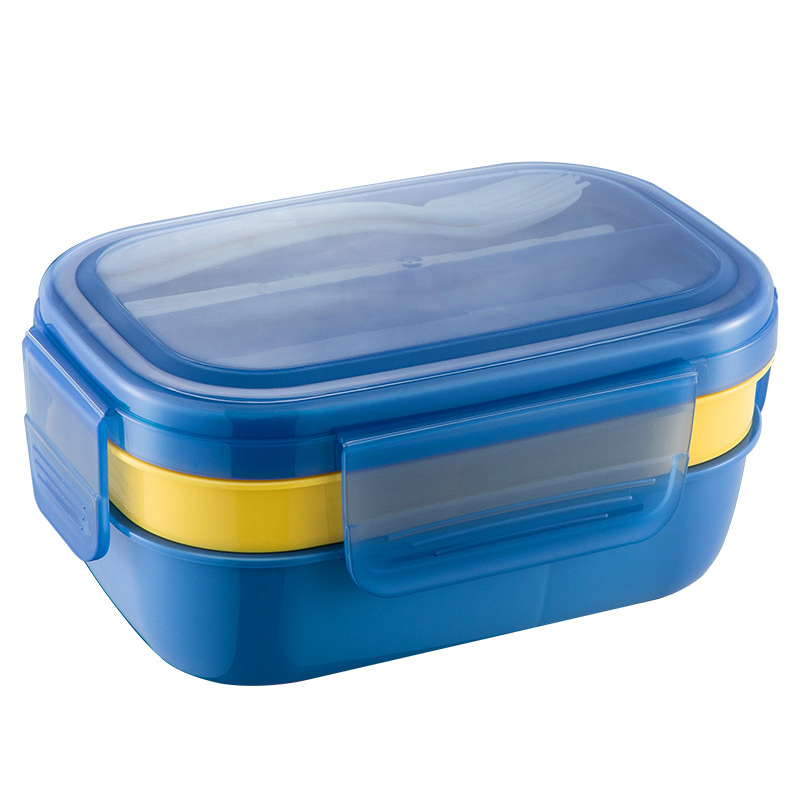 Double-Layer Lunch Box with Leakproof Lid – Portable Bento Food Container for School & Office