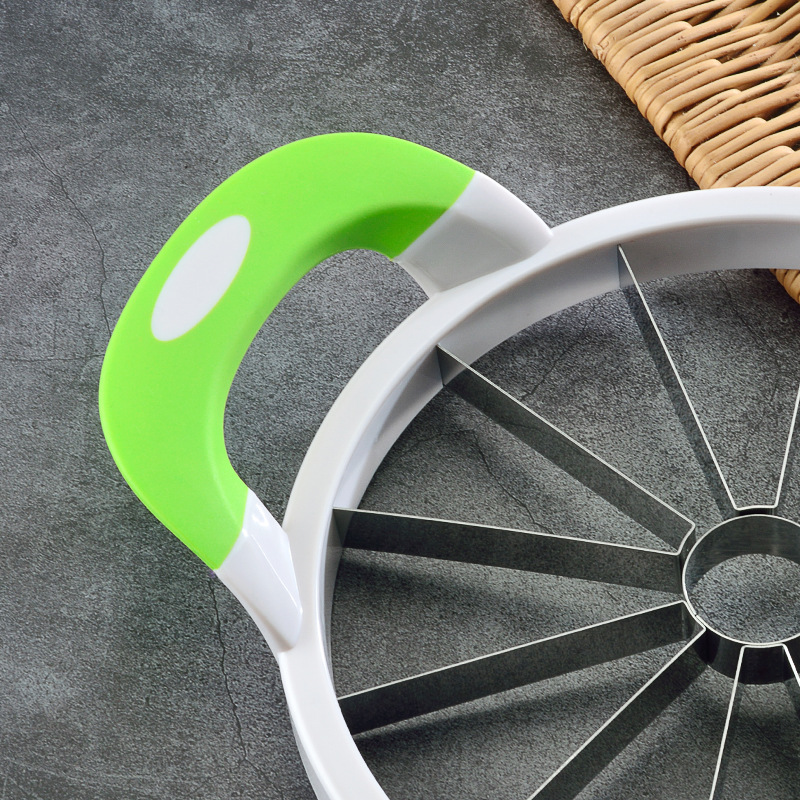 Large Apple Slicer and Fruit Cutter – 12-Blade Stainless Steel Divider with Anti-Slip Handles – Heavy-Duty Fruit Corer for Kitchen Use