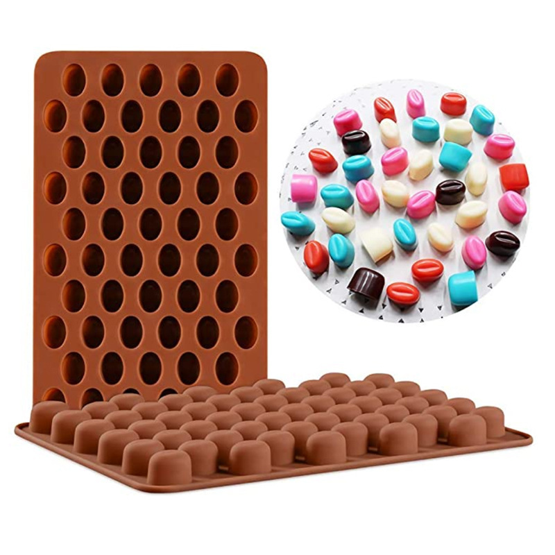 Silicone Coffee Bean Mold Tray Set – 4-Pack Non-Stick Chocolate & Candy Molds