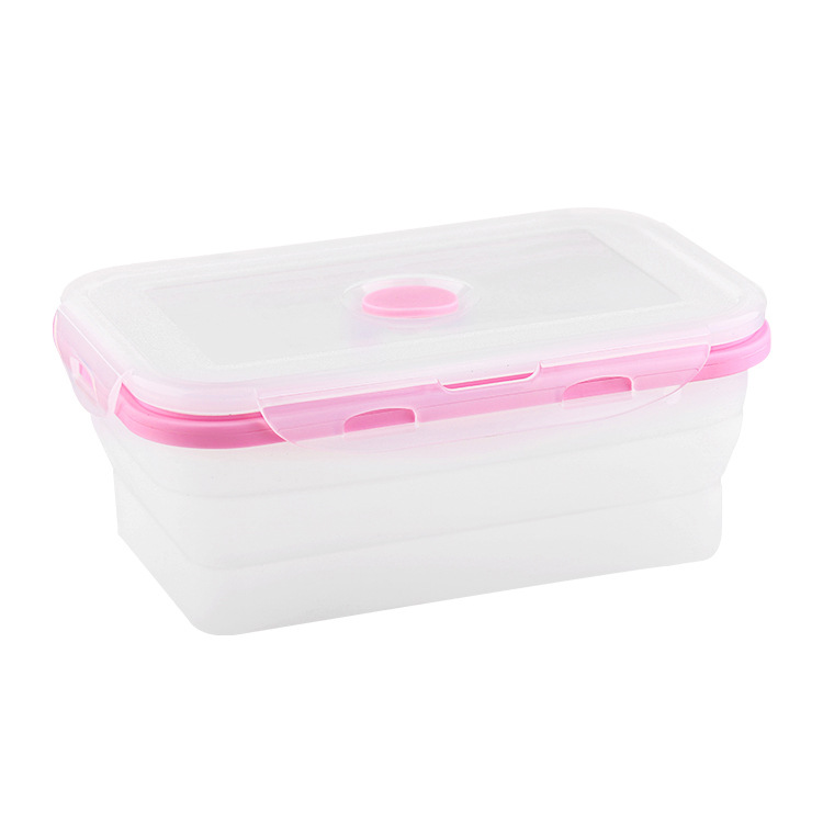 Collapsible Silicone Food Storage Containers – 4-Pack Airtight Lunch Boxes with Leakproof Lids