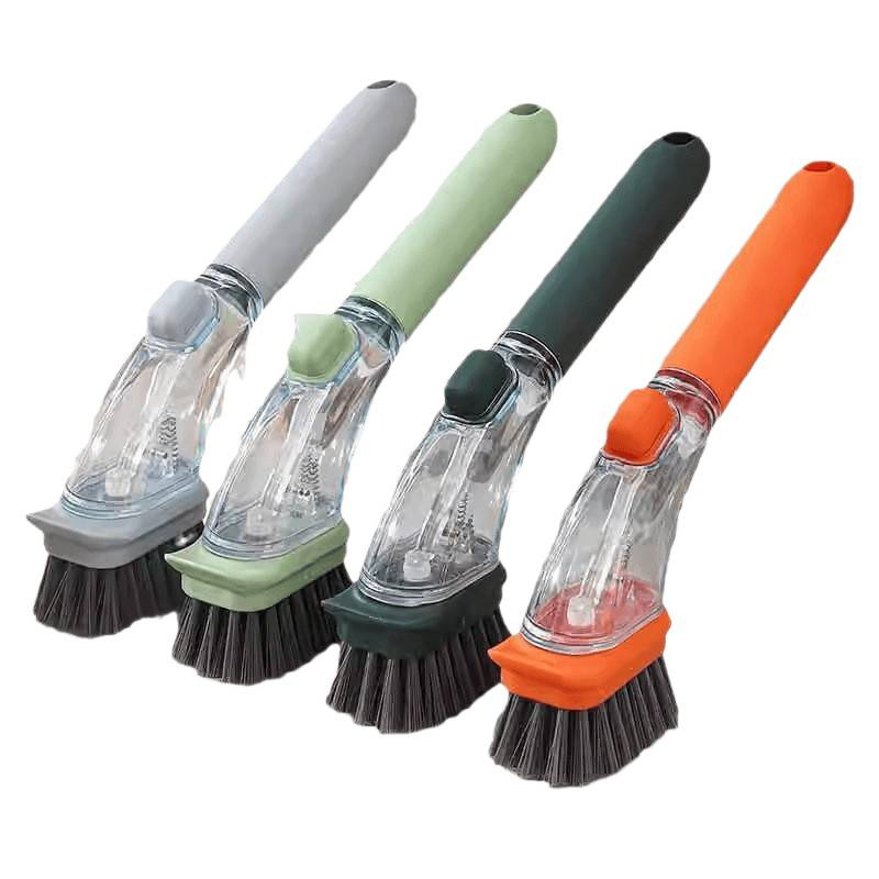 Dish Scrub Brush with Soap Dispenser – Heavy Duty Kitchen Cleaning Tool