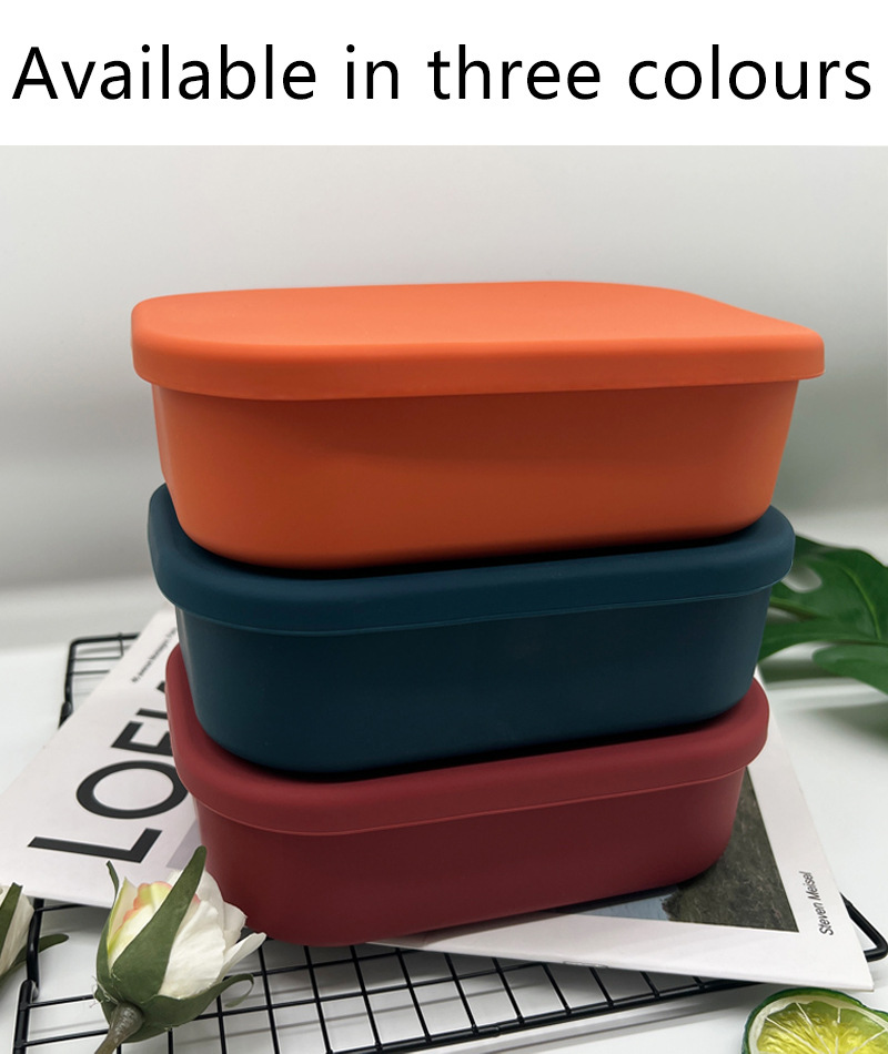 Multi-Compartment Silicone Bento Lunch Box with Leak-Proof Lid – Microwave & Dishwasher Safe