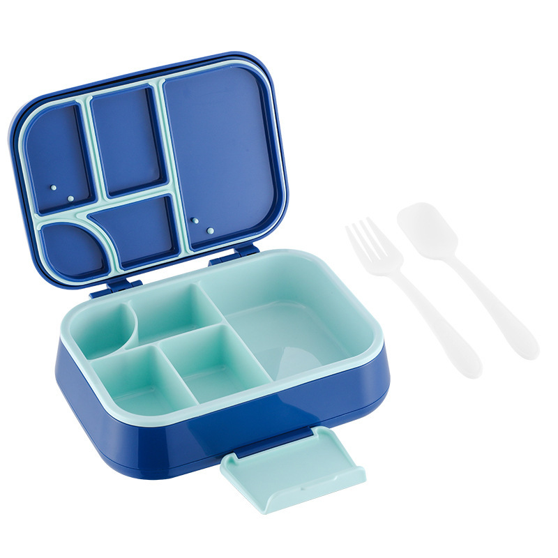 Kids Bento Lunch Box with Compartments – Leakproof Meal Container with Utensils and Drawer