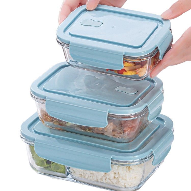 3-Pack Glass Food Containers with Lids – Leakproof, Microwave & Freezer Safe Lunch Box Set