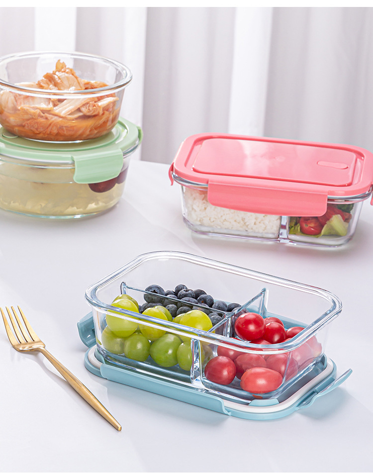 3-Pack Glass Food Containers with Lids – Leakproof, Microwave & Freezer Safe Lunch Box Set