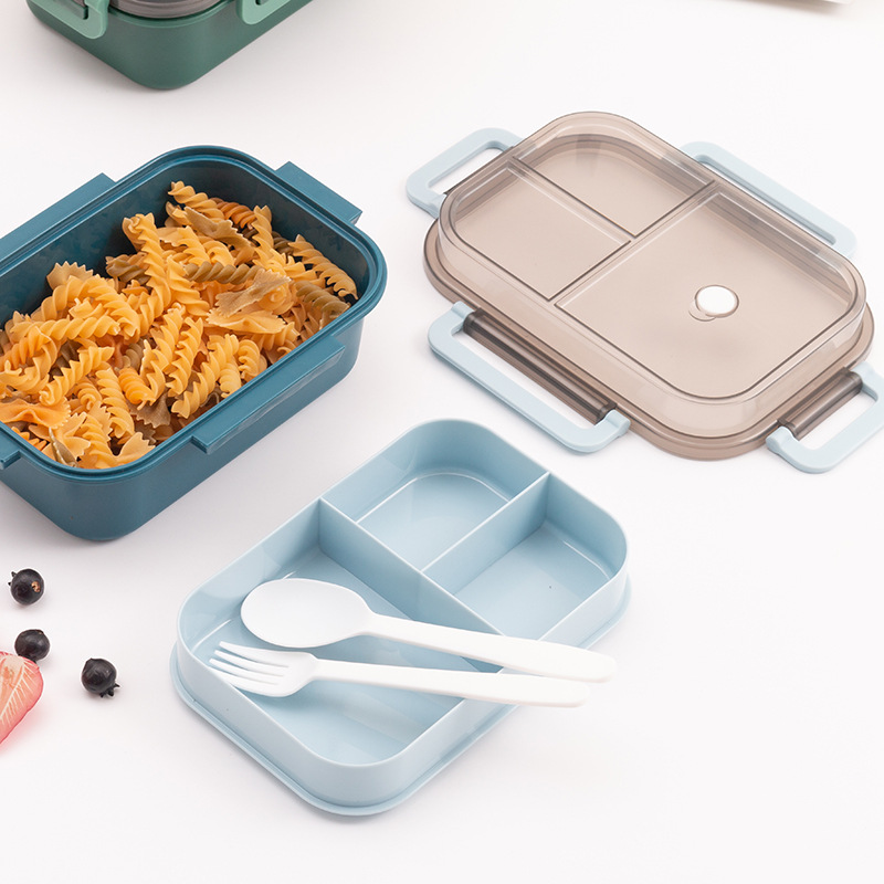 3-Compartment Leakproof Lunch Box – BPA-Free Bento Box with Utensils for Kids & Adults