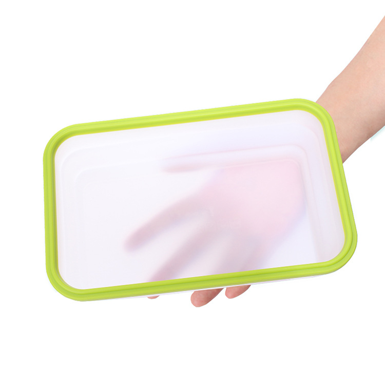 Collapsible Silicone Food Storage Containers – 4-Pack Airtight Lunch Boxes with Leakproof Lids