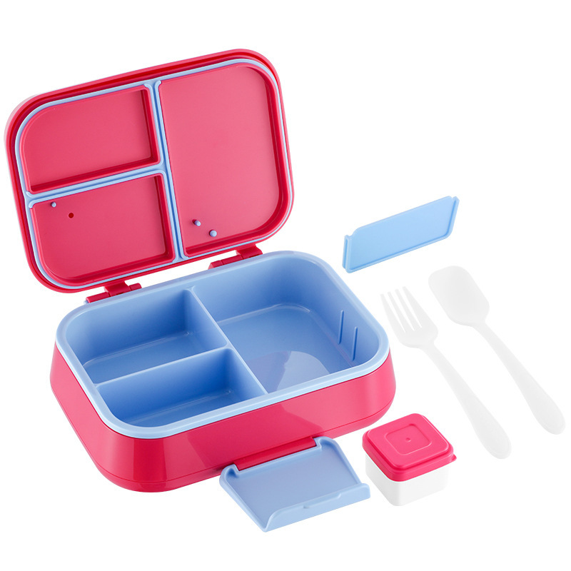 Kids Bento Lunch Box – Leakproof 5-Compartment Food Container with Utensils for School & Travel