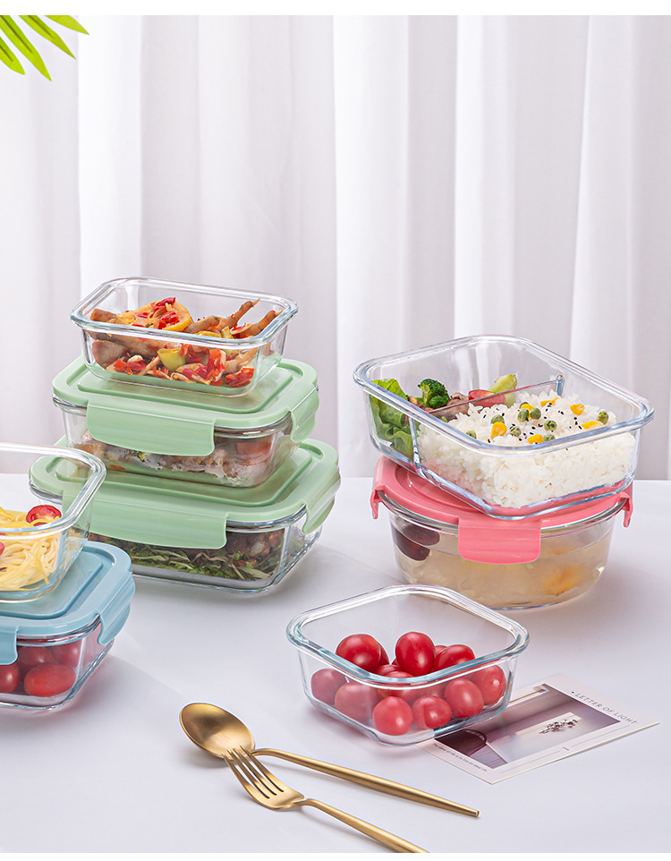 3-Pack Glass Food Containers with Lids – Leakproof, Microwave & Freezer Safe Lunch Box Set