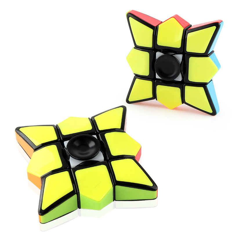 Star Shape Magic Cube Spinner – 2-in-1 Puzzle Fidget Toy for Kids & Adults