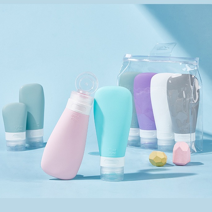 Travel Silicone Squeeze Bottles – 90ml TSA Approved Refillable Toiletry Containers